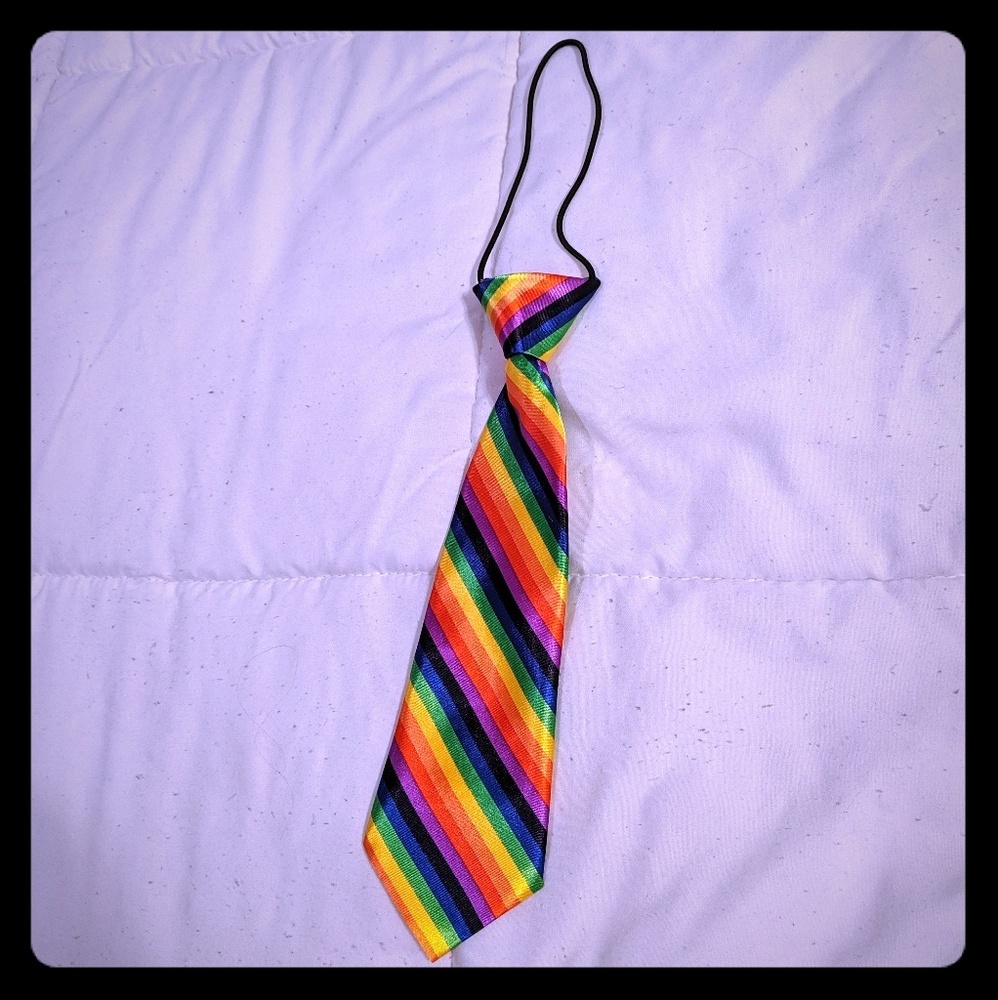Rainbow satin baby/toddler necktie